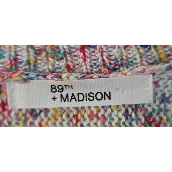 89th + Madison Womans  Cardigan Size Small Short Sleeve Multicolor - Picture 3 of 6